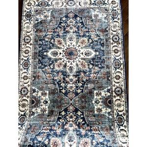 Wyatt & Ash Machine Washable Rug Runner Navy 24 x 72 OBSESSED